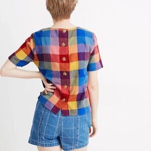 Madewell Multicolor Gingham Top